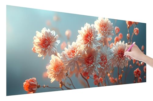 Diamond Painting Erwachsene, Blume Diamant Painting Bilder Set für Anfänger (150x60cm), 5D DIY Crystal Kunst Strass Stickerei Springen Diamant Malerei Kits, Bastelset Erwachsene für Home Wanddeko W-73 von Lijahoo