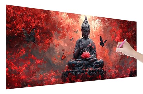 Diamond Painting Erwachsene, Herbst Diamant Painting Bilder Set für Anfänger (150x60cm), 5D DIY Crystal Kunst Strass Stickerei Zen Diamant Malerei Kits, Bastelset Erwachsene für Home Wanddeko, W-7 von Lijahoo