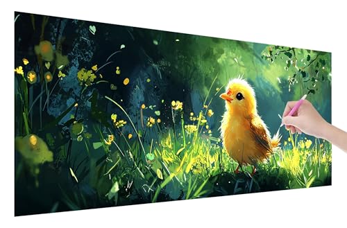 Diamond Painting Erwachsene, Huhn Diamant Painting Bilder Set für Anfänger (250x100cm), 5D DIY Crystal Kunst Strass Stickerei Karikatur Diamant Malerei Kits, Bastelset Erwachsene für Wanddeko E-21 von Lijahoo