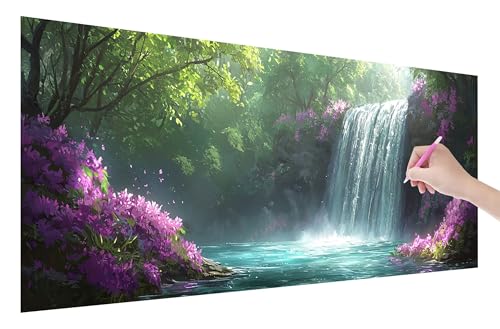 Diamond Painting Fallen, 5D DIY Diamant Painting Bilder Landschaft 150x60cm, Diamant Malerei Cross Stitch Stickerei Erwachsene Groß XXL, Basteln Erwachsene Set für Geschenke und Zimmer Wand Deko, Q-46 von Lijahoo