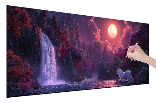 Diamond Painting Landschaft, 5D DIY Diamant Painting Bilder Fallen 150x60cm, Diamant Malerei Cross Stitch Stickerei Erwachsene Groß XXL, Basteln Erwachsene Set für Geschenke und Zimmer Wand Deko, Y-82 von Lijahoo