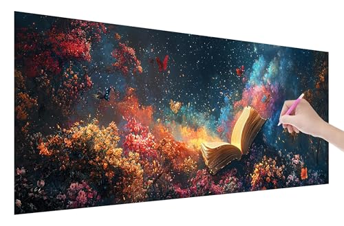 Diamond Painting Magie, 5D DIY Diamant Painting Bilder Buch 150x60cm, Diamant Malerei Cross Stitch Stickerei Erwachsene Groß XXL, Basteln Erwachsene Set für Geschenke und Wand Deko Wohnzimmer, E-18 von Lijahoo