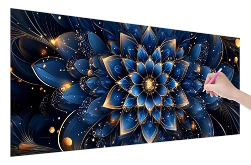 Diamond Painting Mandala, 5D DIY Diamant Painting Bilder Blumen 200x80cm, Diamant Malerei Cross Stitch Stickerei Erwachsene Groß XXL, Basteln Erwachsene Set für Geschenke und Zimmer Wand Deko, O-15 von Lijahoo