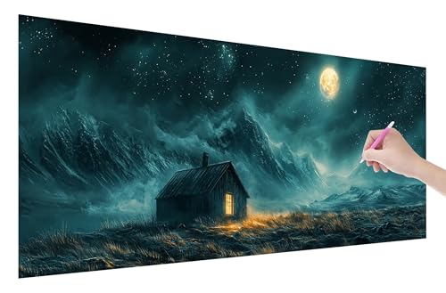 Diamond Painting Natur, 5D DIY Diamant Painting Bilder Sturm 150x60cm, Diamant Malerei Cross Stitch Stickerei Erwachsene Groß XXL, Basteln Erwachsene Set für Geschenke und Wand Deko Wohnzimmer, U-20 von Lijahoo