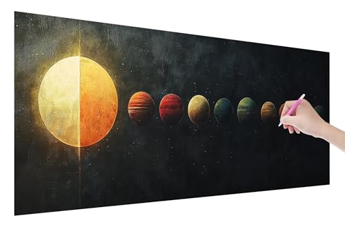 Diamond Painting Planet, 5D DIY Diamant Painting Bilder Einfach 150x60cm, Diamant Malerei Cross Stitch Stickerei Erwachsene Groß XXL, Basteln Erwachsene Set für Geschenke und Zimmer Wand Deko, Q-34 von Lijahoo