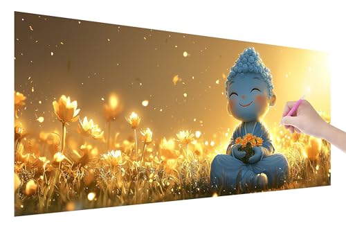 Diamond Painting Zen, 5D DIY Diamant Painting Bilder Niedlich 150x60cm, Diamant Malerei Cross Stitch Stickerei Erwachsene Groß XXL, Basteln Erwachsene Set für Geschenke und Wand Deko Wohnzimmer, W-34 von Lijahoo