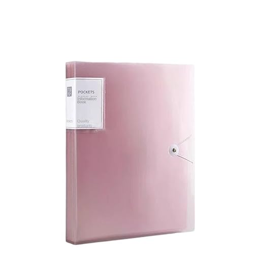 Lijiaxiuyc-101 dokumentenaufbewahrungstasche A4 Farbe Transparent Ordner Dokument Große Kapazität Datei Organizer Score Test PaperHolder Student Datei Datei Ordner(Pink) von Lijiaxiuyc-101