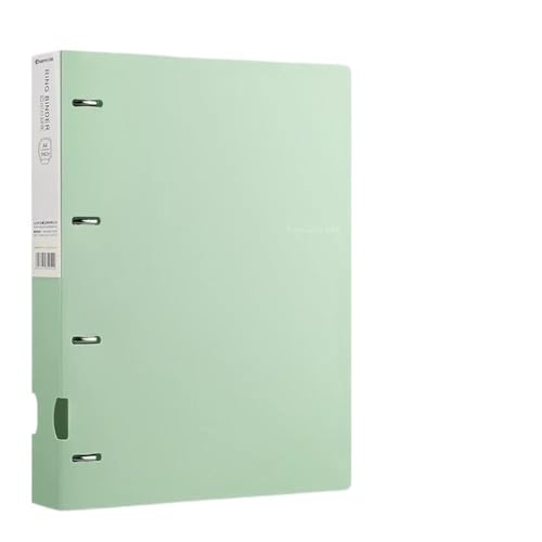 Lijiaxiuyc-101 dokumentenaufbewahrungstasche A4 Loseblatt-Ordner, Dokumentenanzeigebuch, 4 Löcher, Loseblatt-Ordner, Farbe, wasserfest, Aktenring, Büromaterial Ordner(Green) von Lijiaxiuyc-101