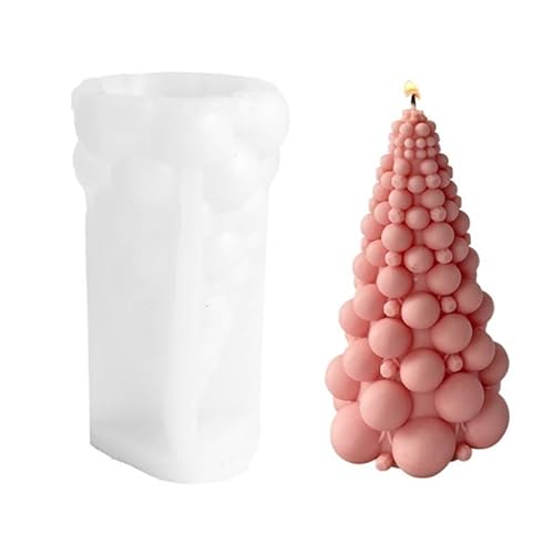 silikonkerzenform Große Blase Weihnachtsbaum Silikon Kerze Form 3D Gips Harz Seife Backform Kerze Herstellung Set Home Decor Gestaltung der wohnkultur(L) von Lijiaxiuyc-101