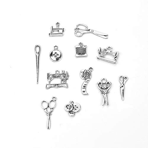 Ocobudbxw Sewing Charms Collection Antike Silberschere Anhänger Schmuck Schmuckstücke von Lijun