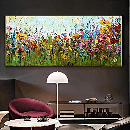 Diamond Painting Abstrakte farbige Blumen,5D Diamant Painting Bilder,Full Drill Diamant Malerei für Erwachsene Kinder,DIY Cross Stickerei Malerei Kits,Kunsthandwerk Home Dekoration 70x140cm/27x55in von Likixin