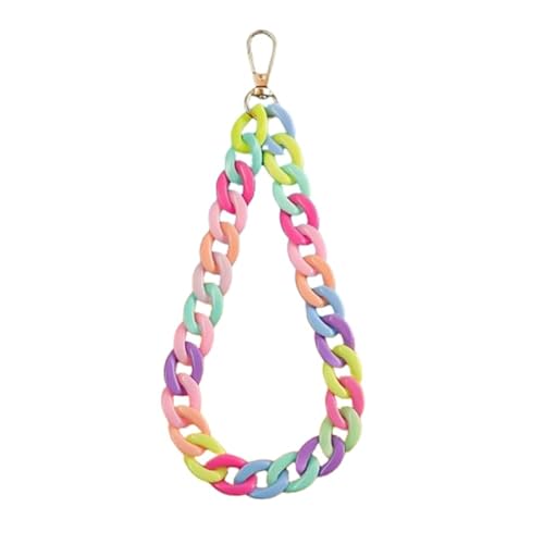 Lilbitty Bunte Acryl Kette Kurz, anhänger mit Perlen, Handgelenkschlaufe für, Schlüsselanhänger Bunt, schmuck und Taschenanhänger von Lilbitty