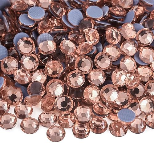 Liliume 1440 Pcs Hotfix Strasssteine SS16 Champagne Strasssteine 15 Farben 4 Größen Runde Glas Strass für Kleidung Schuhe DIY Handwerk(Champagne-SS16） von Liliume