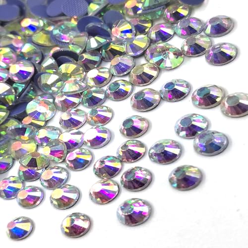 Liliume 14400 Pcs Hotfix Strasssteine SS20 Kristall-AB Strasssteine 20 Farben 4 Größen Runde Glas Strass für Kleidung Schuhe DIY Handwerk(Kristall-AB-SS20） von Liliume