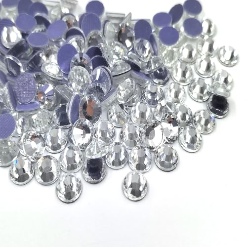 Liliume 1440Pcs Hotfix Strasssteine 20 Farben 4 Größen Runde Glas Strass für Kleidung Schuhe DIY Handwerk (Kristall, SS16) von Liliume