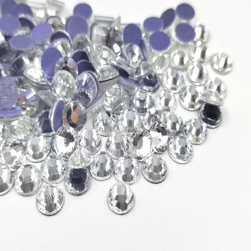 Liliume 576 Pcs Hotfix Strasssteine SS30 Kristall Strasssteine 20 Farben 4 Größen Runde Glas Strass für Kleidung Schuhe DIY Handwerk(Kristall-SS30） von Liliume