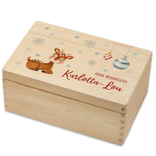 Lilleta ® Personalisierte Adventskiste - Adventskalender 2024 aus Holz mit Namen - Weihnachtskalender für Kinder & Erwachsene von Lilleta