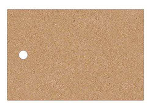 Anhänge-Etiketten AE-60-40 60x40mm in Kraft-braun - 250 Stück - mit Lochstanzung von LillyDesign