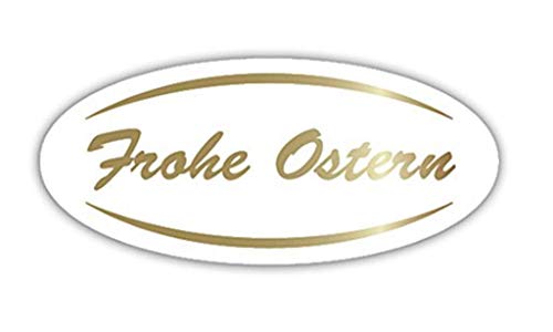 Geschenk-Etiketten mit Goldprägung -"Frohe Ostern" E-754-500 – 40x18mm – 500 Stück/Rolle von LillyDesign