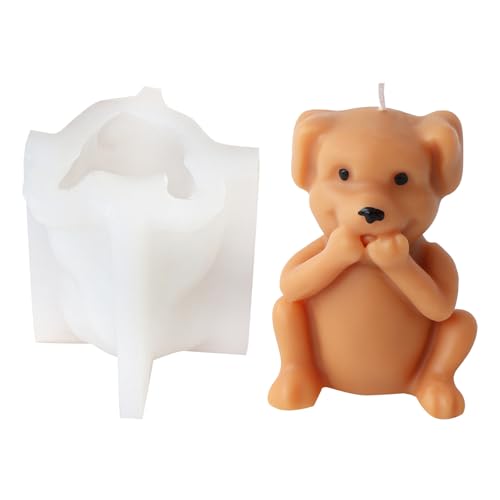 Lily Brown Katzen Silikonform Hund Kerzenformen Bär Ornament Formen Seife Backformen Bastelzubehör Für Kuchen Fondant Dekorationen von Lily Brown