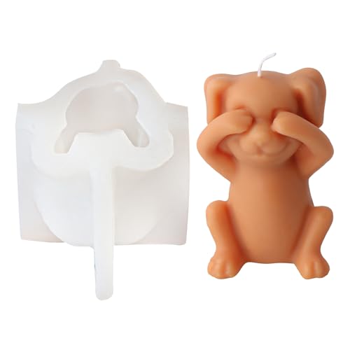 Lily Brown Katzen Silikonform Hund Kerzenformen Bär Ornament Formen Seife Backformen Bastelzubehör Für Kuchen Fondant Dekorationen von Lily Brown