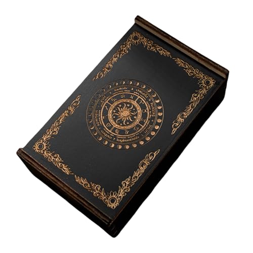 Lily Brown Rechteckige Holzkarten Box Tarot Karten Behälter Schmuck Aufbewahrungskoffer Verpackung Karten Spiel Leerer Karten Aufbewahrungskoffer von Lily Brown