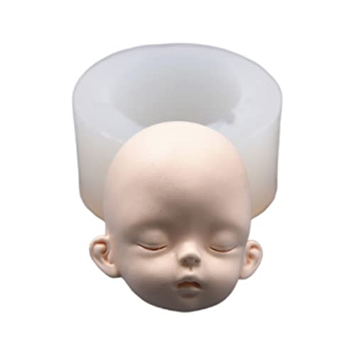 Silicone Human Head Mould 3D Fondant Face Moulds Model Doll Head Mold Making Cake Clay Resin Candle Soap Molds DIY Art von Lily Brown