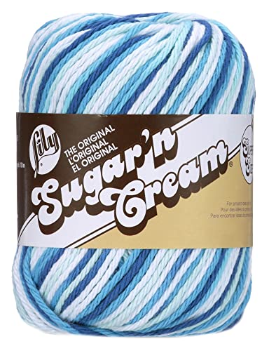 Lily Sugar 'N Cream Super Size Garn, mittlere Stärke, 100 % Baumwolle, 85 g, Hippi, 2 Stück von Lily