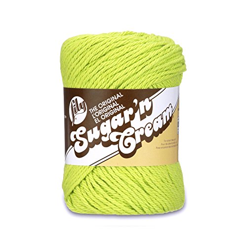 Lily Sugar 'N Cream The Original Solid Garn, 70 g, Medium 4 Gauge, 100% Baumwolle, Grün – maschinenwaschbar und trocknergeeignet. von Lily Sugar'n Cream