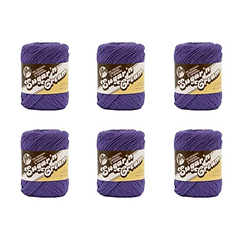 Lily Sugar'N Creme-Garn, 6 Stück, Grape 6 Stück von Lily