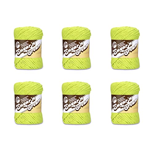 Lily Sugar'N Creme-Garn, 6 Stück, Hot Green, 6 Stück von Lily