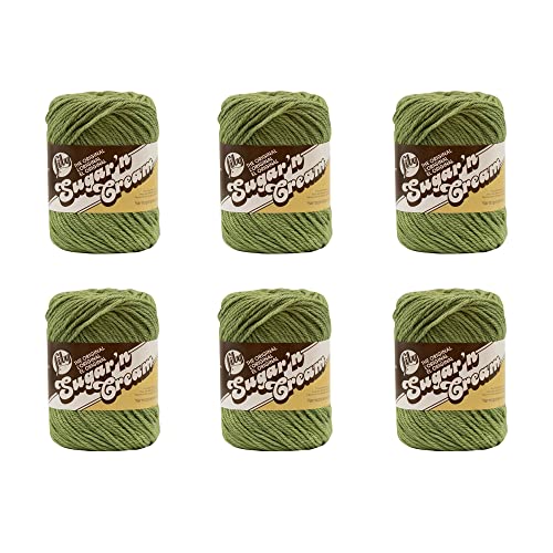 Lily Sugar'N Creme-Garn, 6er-Pack, Salbeigrün, 6 Stück von Lily