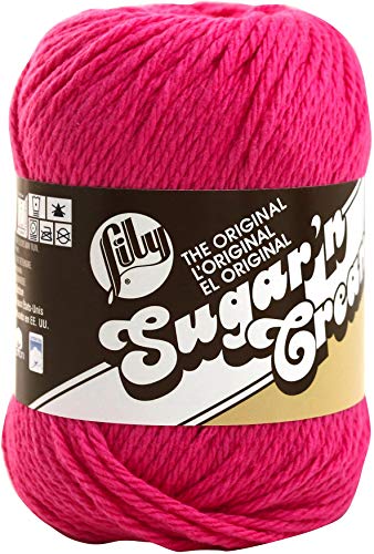 Lily Sugar 'n Cream Garn, hot pink, 60 ml von Lily