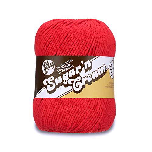 Lily Super Size Solids Garn, Baumwolle, rot, Big Ball, 184 von Lily