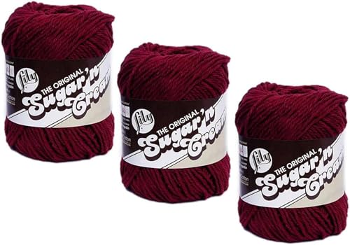 Sugar'N Cream Garn – Solids-Wine von Lily