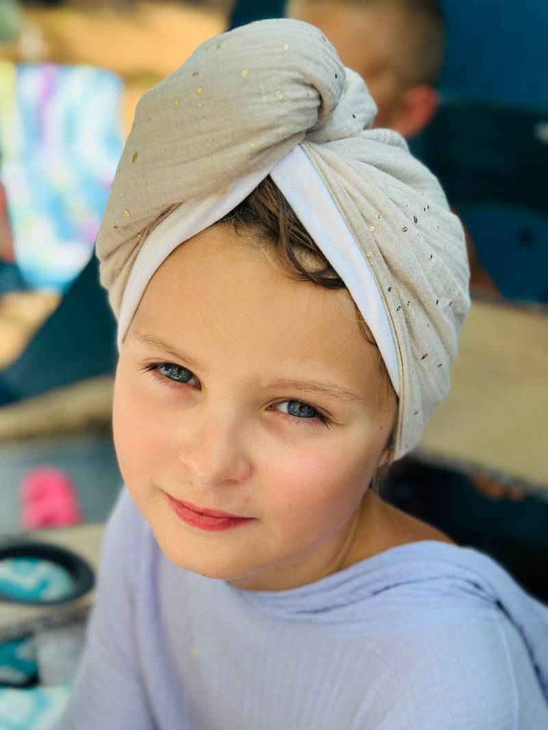 Musselin Haarturban - Turban, 100% Bio Öko-Tex Und Gots Zertifizierte Baumwolle, Für Mama Tochter, Super Saugfähig von Lilymer