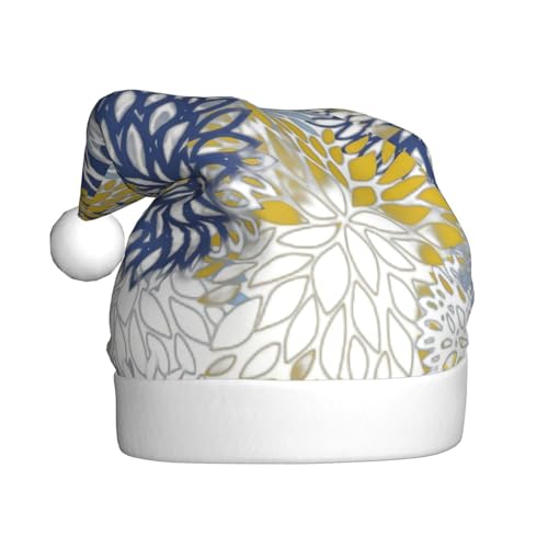 LimPac Hochwertige Weihnachtsmütze mit farbigen Blumen für Erwachsene – weicher und strapazierfähiger Plüschstoff, exquisites Druckdesign von LimPac