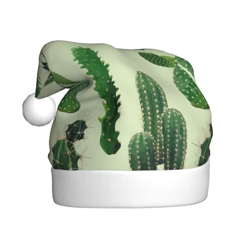 LimPac Kaktus Premium Weihnachtsmütze für Erwachsene - Weicher und strapazierfähiger Plüschstoff, exquisites Druckdesign von LimPac