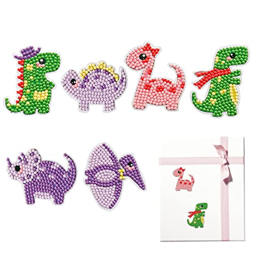 Limitoll Diamantkunst für Kinder – 5D-Diamant-Malset mit selbstklebender Rückseite – Katze, Dinosaurier, Welpe, Hase, Delfin, Giraffe, Diamantkunst für Kinder, Heimdekorationen von Limitoll