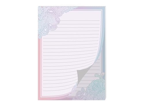 Briefpapier Design Motiv Ornament Farbverlauf rosa blau pastell Briefblock für Mädchen Kinder und Erwachsene Geschenk (Block A4 mit 25 Blätter) von Limonia