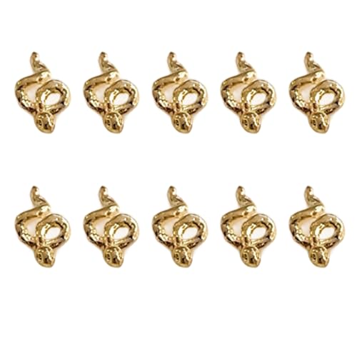 10 PCs Snake Nails Art Charm Für Neujahr Mehrfarbige Nägel Charm Manicure Supplies Schlangenform Nägel Dekorationen von Limtula