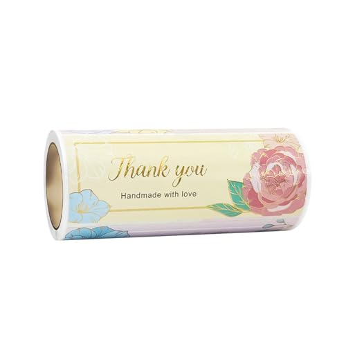 100pcs Selbstklebend Danke Label Label Flower Danke Aufkleber 4x1.5inch Für Kleine Geschäftliche Hochzeit Danke Labels von Limtula