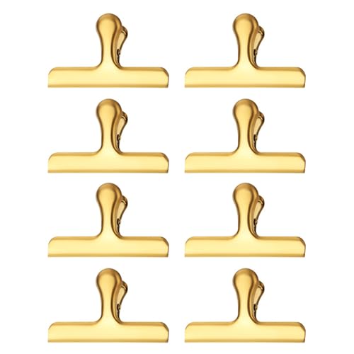 8 Stück Edelstahl-Dichtungs-Clips, Metallscharnier-Clips, robuste Papierklemme für Lebensmittelbeutel, Fotodateien, Quittungen, Zeichenbretter, Mehrzweck-Clips 8 Stück Edelstahl-Dichtungs-Clips, Metallscharnier-Clips, robuste Papierklemme für Lebensmittelbeutel, Fotodateien, Quittungen, Zeichenbretter, Mehrzweck-Clips von Limtula