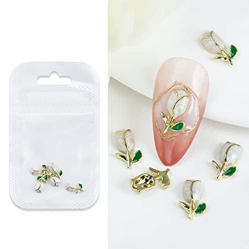 Art 3D Tulpace Nagelschmuck Tulp Charme Für Manicures Nagelkunst Metall Nagel Stollen Aufkleber von Limtula