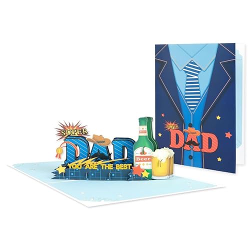 Dad Special 3D Father Card Handmade 3D Card Dad Letter Greeting Card Father Paper Greeting Card von Limtula