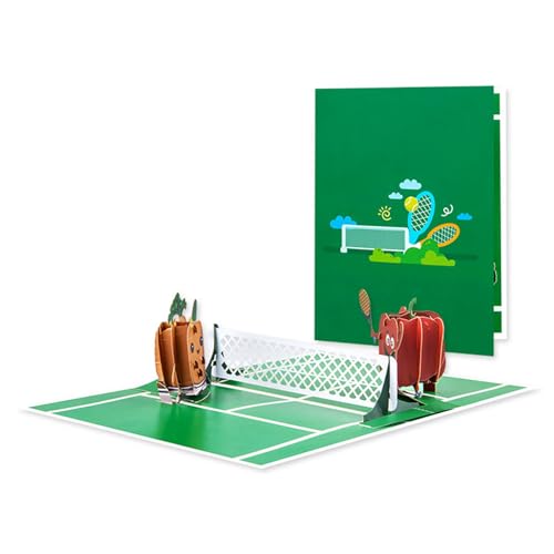 Einzigartige 3D-Popup-Grußkarte mit Tennis-Thema, mit Umschlag, faltbare Happy Birthday Karte für Väter, Party-Einladungskarte Einzigartige 3D-Popup-Grußkarte mit Tennis-Thema, mit Umschlag, faltbare Happy Birthday Karte für Väter, Party-Einladungskarte von Limtula