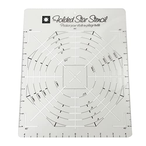 Gefaltete Stern-Schnittschablone, Nähanleitung, Vorlage, Patchwork-Führungsblock für sechseckige, achteckige Polygonkissen von Limtula