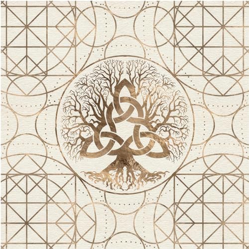 Limtula Quadratisches Flanell Tarot Tuch Brettspiel Pad Astrologische Orakel Tischdecke Kartenmatte Wahrsagerei Tischdecke von Limtula
