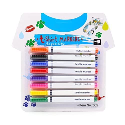 Stofflackmarkierungen Permanent Textilmarker 8Colors Art Supplies Zum Färben Von T Shirts Jeans Jacken Und Rucksäcken von Limtula