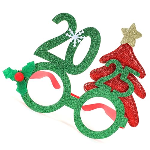 Limtula Weihnachtsbrille 2025 Brille Party Rahmen Neuheit Kostüm Brille Foto Requisiten für Erwachsene Kinder von Limtula